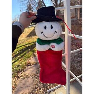 Vintage Snowman Christmas Stocking | Retro Holiday Decor Cute Christmas Stocking